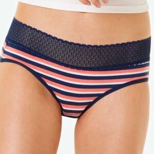 Bombas Modal Striped Lace Trimmed Hipster‎ Underwear Sz XL